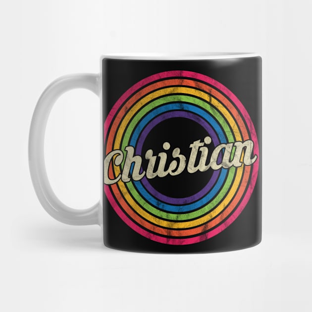 Christian - Retro Rainbow Faded-Style by MaydenArt